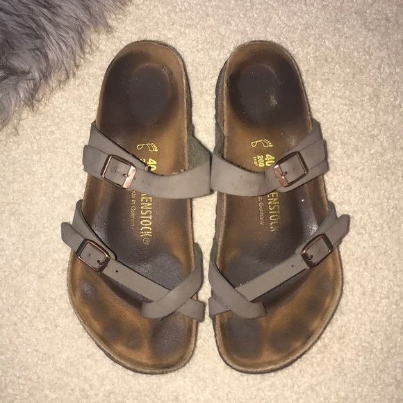 army green birkenstocks
